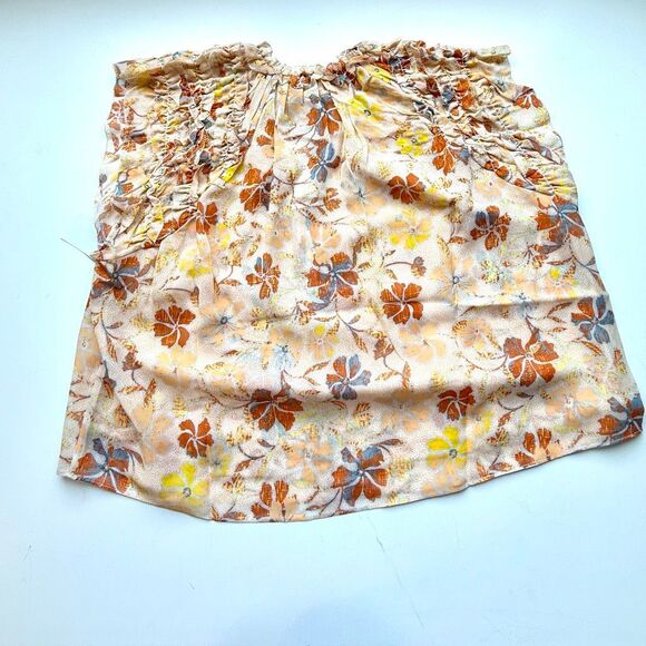 NWT Joie Silk top “Tezza” in apricot with flower prints size 1X - Picture 7 of 9